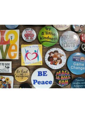 Peace Kindness Pin Lot Various Love Courage Other Lapel Bag Gear